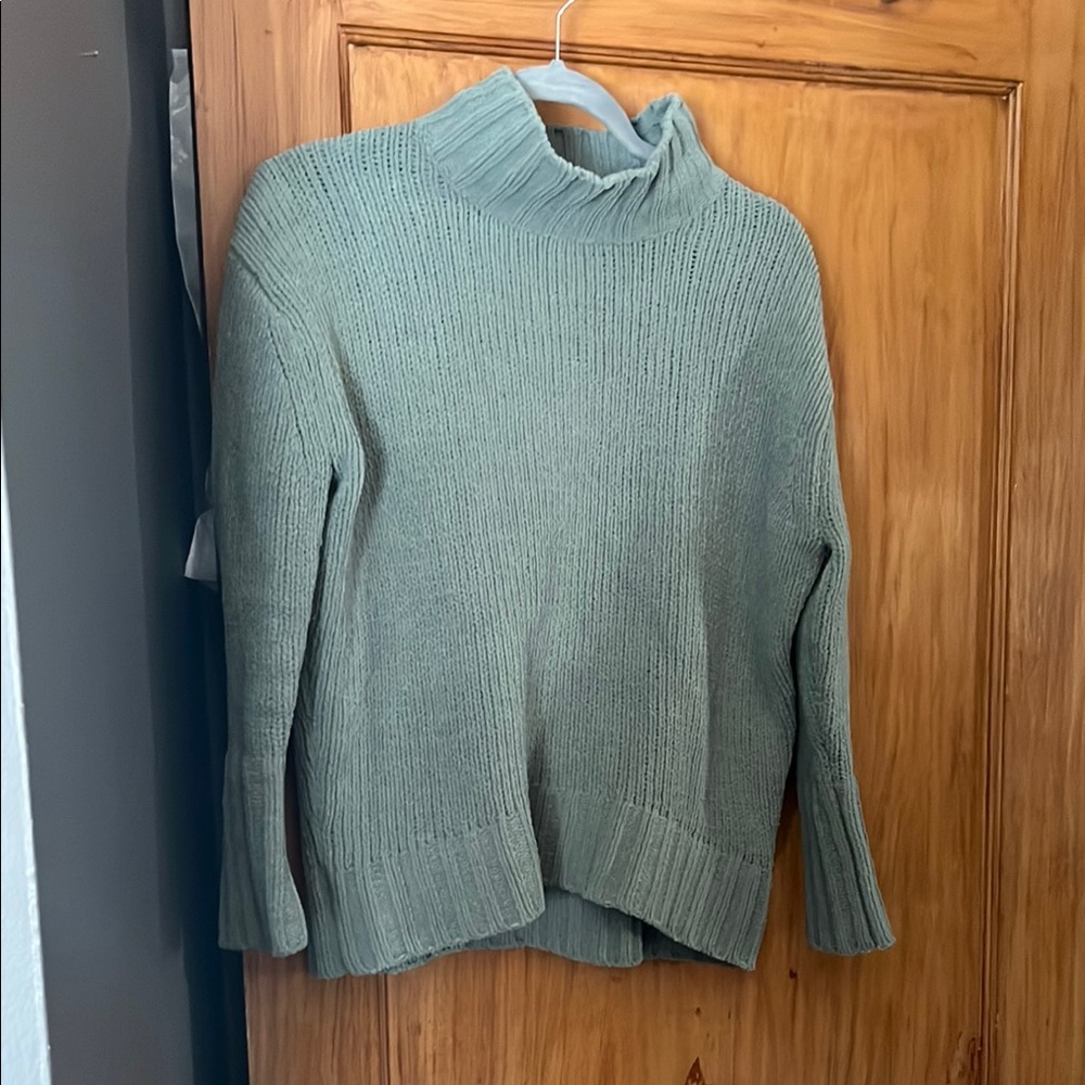 Women's Green Turtleneck Sweater